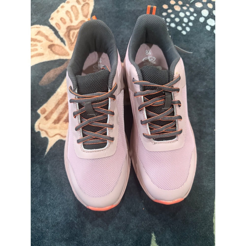 Athletic Works Womens Mauve Orange Mesh Running Shoes Sneakers Size 8.5 NEW